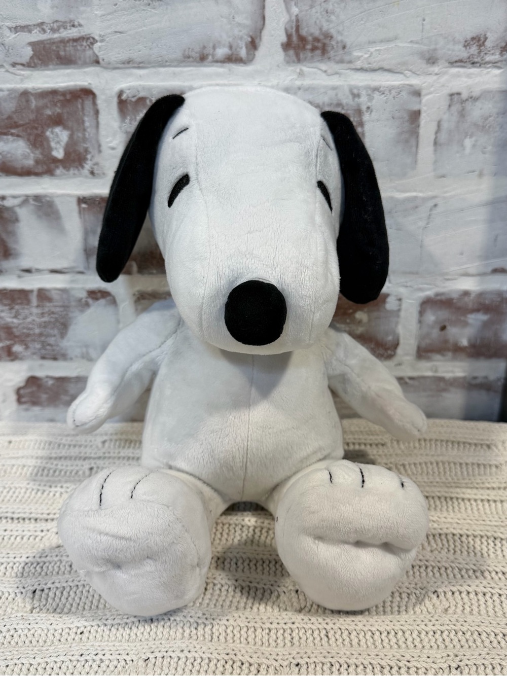 Peanuts White and Black Snoopy Plush Stuffed Animal